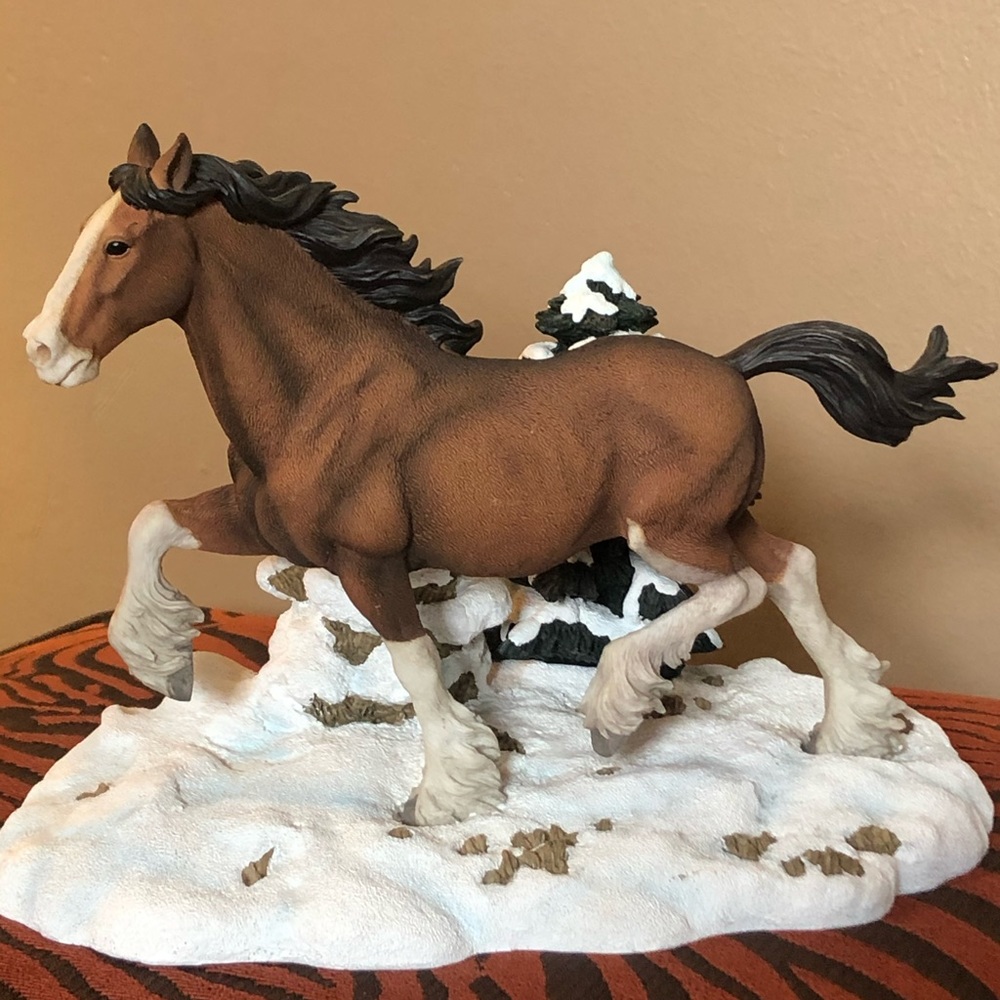 Anheuser Busch Clydesdale Horse Figure Collection “Running Free”